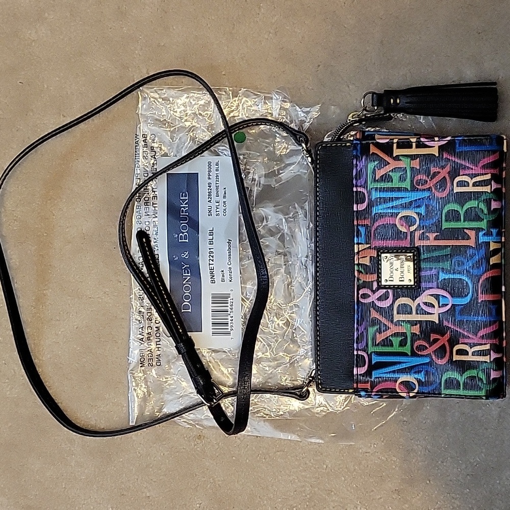 Dooney & Bourke Colorful Lettered Crossbody Bag NWOT